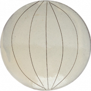 Teller mit weißen Liniendekor auf anthrazitem Grund aus der Keramikwerkstatt Uta Minnich